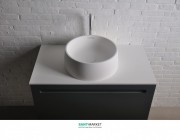Раковина накладная круглая Volle Solid surface каменная 13-40-468