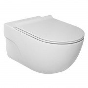 Унитаз подвесной безободковый Roca Meridian со сиденьем Slim slow-closing A34H240000