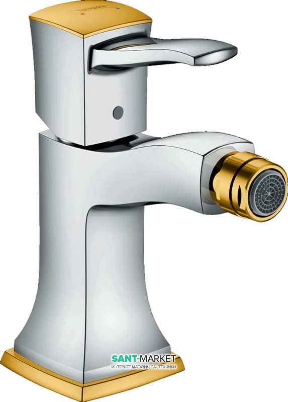 Змішувач для біде Hansgrohe колекція Metropol Classic хром / золото 31320090