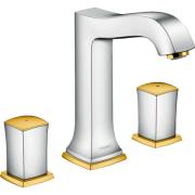 Смеситель для раковины двухвентильный встраиваемый Hansgrohe коллекция Metropol Classic хром/золото 31305090