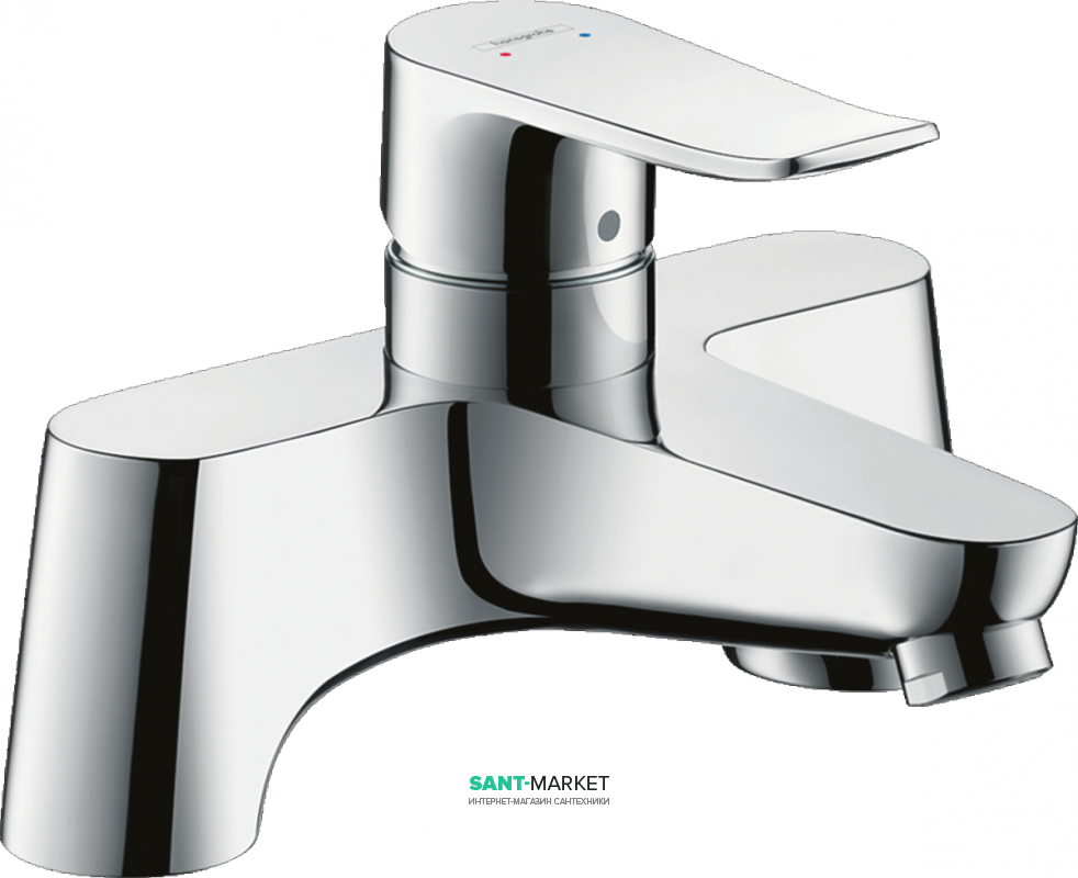 Смеситель однорычажный для ванны Hansgrohe коллекция Metris хром 31423000