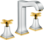 Смеситель для раковины двухвентильный встраиваемый Hansgrohe коллекция Metropol Classic хром/золото 31307090