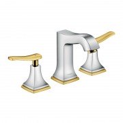 Смеситель для раковины двухврычажный встраиваемый Hansgrohe коллекция Metropol Classic хром/золото 31330090