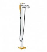 Смеситель однорычажный напольный (отдельностоящий) Hansgrohe коллекция Metropol Classic хром/золото 31445090