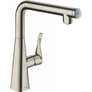 Смеситель для кухни однорычажный Hansgrohe коллекция Metris Select сталь 14847800
