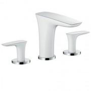 Змішувач для раковини Двохважеля прихований Hansgrohe колекція PuraVida хром / білий 15063000