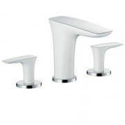 Змішувач для раковини Двохважеля прихований Hansgrohe колекція PuraVida хром / білий 15063000
