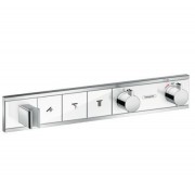 Смеситель для душа встраиваемый с термостатом для 3 потребителей Hansgrohe коллекция RainSelect белый/хром 15356400