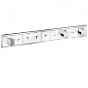 Смеситель для душа встраиваемый с термостатом для 5 потребителей Hansgrohe коллекция RainSelect белый/хром 15358400