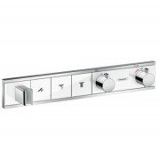 Смеситель для душа встраиваемый с термостатом для 3 потребителей Hansgrohe коллекция RainSelect белый/хром 15356400