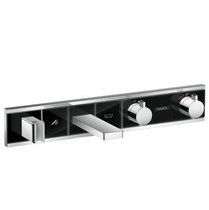 Смеситель с термостатом для ванны для 2 потребителей Hansgrohe коллекция RainSelect черный 15359600