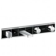 Смеситель с термостатом для ванны для 2 потребителей Hansgrohe коллекция RainSelect черный 15359600