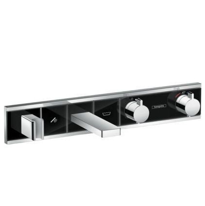 Смеситель с термостатом для ванны для 2 потребителей Hansgrohe коллекция RainSelect черный 15359600