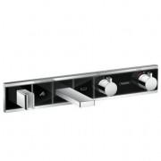 Змішувач з термостатом для ванни для 2 споживачів Hansgrohe колекція RainSelect чорний 15359600