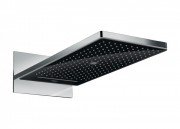 Верхний душ с тропическим душем Hansgrohe коллекция Rainmaker Select 3jet 580 мм хром/черный 24001600