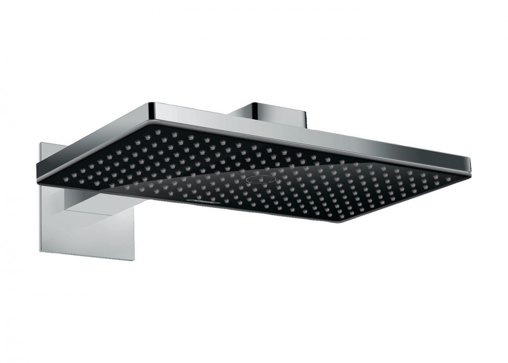 Верхній душ з тропічним душем Hansgrohe колекція Rainmaker Select 2jet 460 мм хром / чорний 24005600