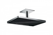 Верхній душ з тропічним душем Hansgrohe колекція Rainmaker Select 3jet 460 мм хром / чорний 24006600