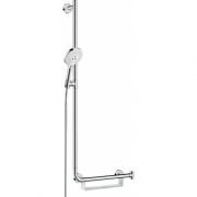 Душовий гарнітур зі штангою лівобічний Hansgrohe колекція Raindance Select S 3jet 120 мм хром / білий 26324400