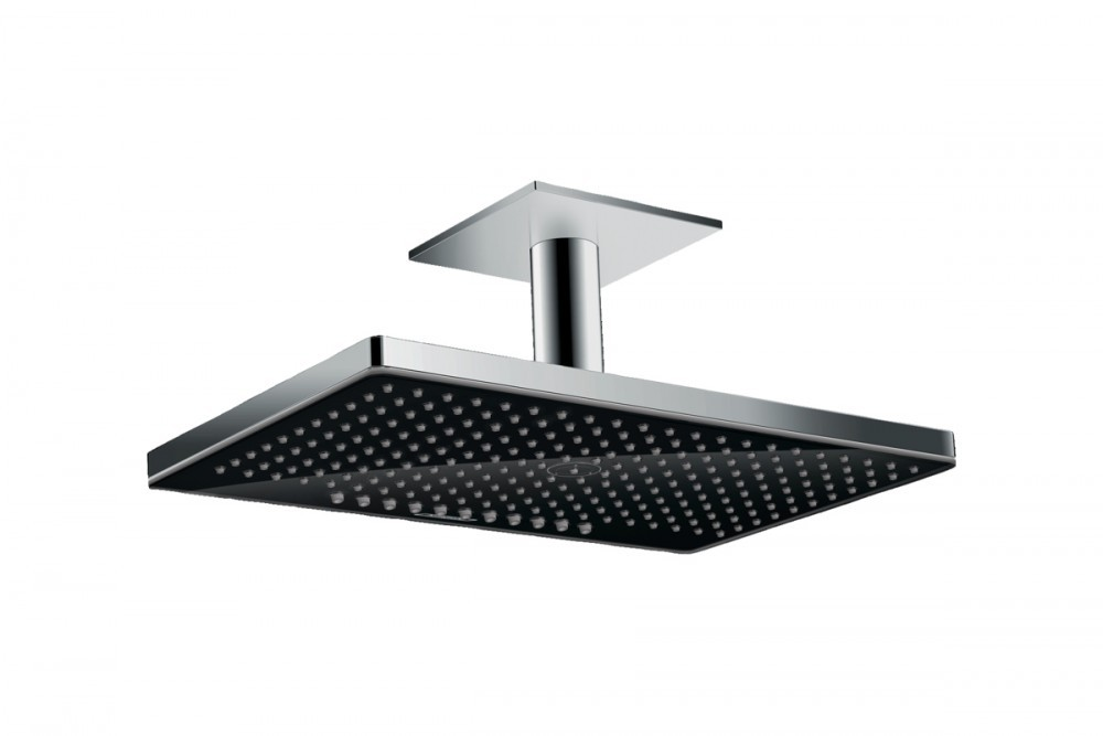 Верхній душ з тропічним душем Hansgrohe колекція Rainmaker Select 2jet 460 мм хром / чорний 24004600