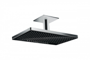Верхний душ с тропическим душем Hansgrohe коллекция Rainmaker Select 2jet 460 мм хром/черный 24004600