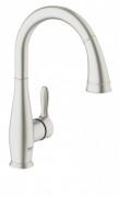 Смеситель для кухни с выдвижной лейкой Grohe Parkfield суперсталь 30215DC0