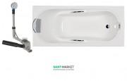 Ванна акрилова прямокутна Kolo колекція Comfort 150х75х44 + Ніжки SN7 + Сифон Geberit XWP305000G