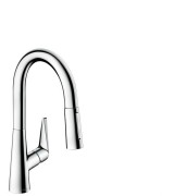 Смеситель для кухни с выдвижной лейкой однорычажный Hansgrohe коллекция Talis S хром 72815000