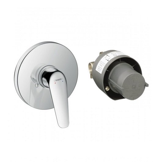 Змішувач для душа вбудовується з прихованою частиною Hansgrohe колекція Novus хром 71068000