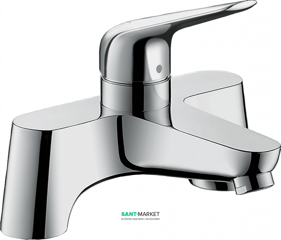 Смеситель однорычажный на борт ванны Hansgrohe коллекция Novus хром 71043000