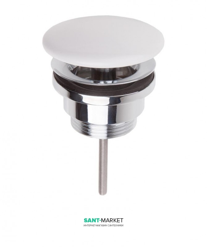 Донний клапан Villeroy & Boch Push-open з керамічної кришкою білий 68090001