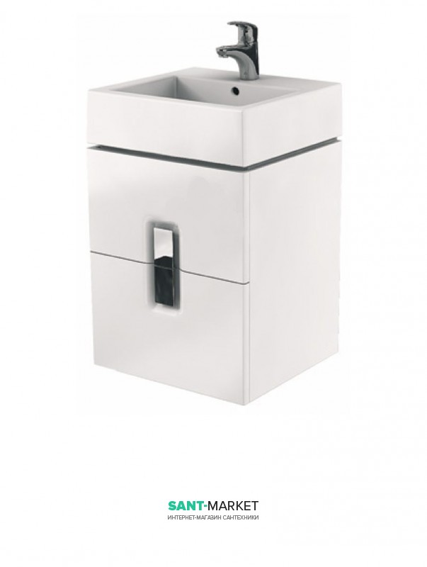 Тумба під раковину Kolo Twins 50 з двома ящиками білий глянець 89489000