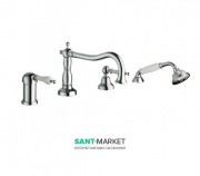 Смеситель однорычажный на борт ванны RESP CAESAR с душем хром 150.378.308 CR