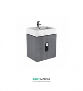 Тумба під раковину Kolo Twins 60 з двома ящиками срібний графіт 89493000