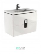 Тумба під раковину Kolo Twins 80 з двома ящиками срібний графіт 89553000