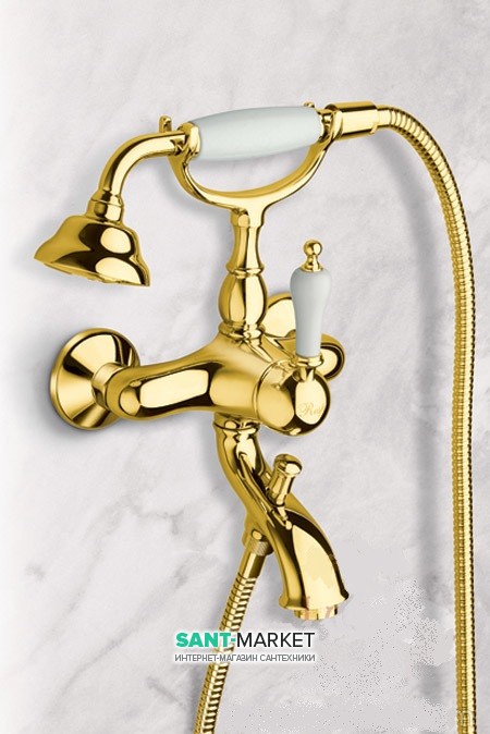 Смеситель для ванны настенный однорычажный RESP CAESAR золото 152.378.311 ORO