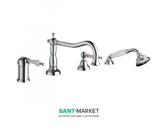 Змішувач одинважільний на борт ванни RESP CAESAR з душем хром 150.378.308 CR