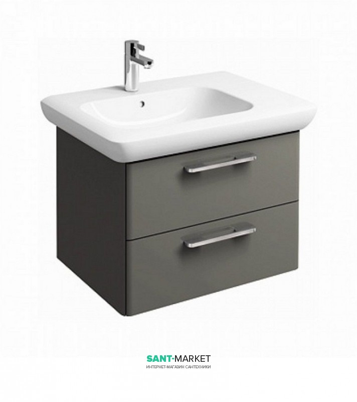 Тумба під раковину Kolo Life 60 сірий глянець 89466000