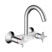 Змішувач для кухні настінний двухвентильний Hansgrohe колекція Logis Classic хром 71286000