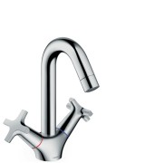 Смеситель для раковины двухвентильный Hansgrohe коллекция Logis Classic хром 71272000