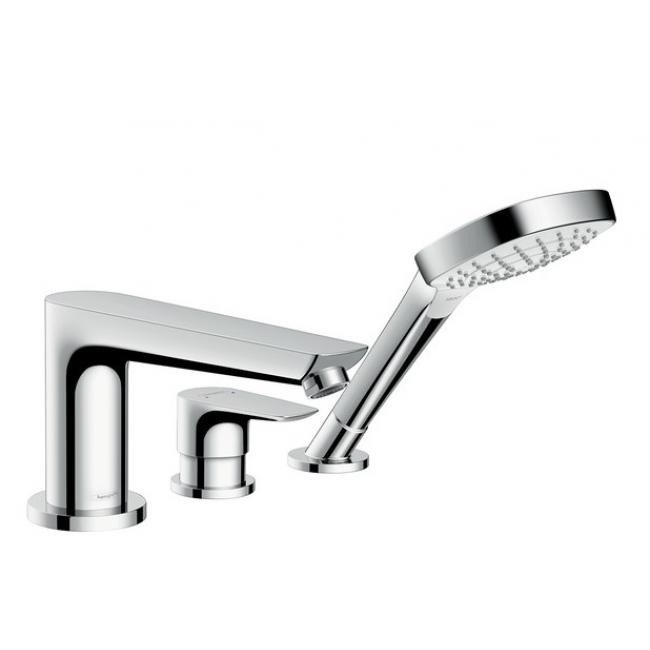 Смеситель однорычажный на борт ванны с душем Hansgrohe коллекция Talis E хром 71731000