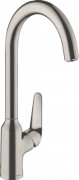 Змішувач для кухні одноважільний Hansgrohe колекція M42 нержавіюча сталь 71802800