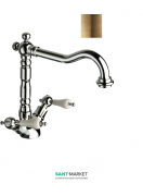 Смеситель для раковины двухвентильный RESP DARAH с донным клапаном бронза 165.146/A BR RESIN