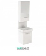 Тумба з раковиною підвісна Kolo Nova Pro 55 см з дзеркалом біла M39015000