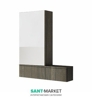 Зеркальный шкаф Kolo Nova Pro 70.8х85 левосторонний серый ясень 88441000