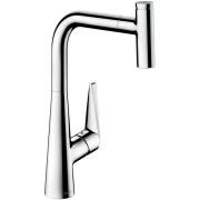 Смеситель для кухни с выдвижной лейкой однорычажный Hansgrohe коллекция Talis Select S хром 72821000