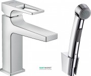 Смеситель для раковины однорычажный с гигиеническим душем Hansgrohe коллекция Metropol хром 74522000