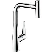 Смеситель для кухни с выдвижной лейкой однорычажный Hansgrohe коллекция Talis Select S хром 72821000