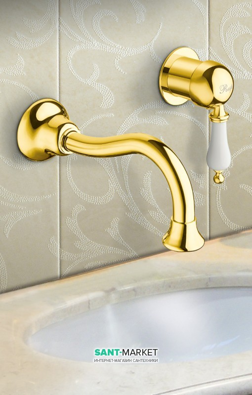 Змішувач для раковини настінний RESP CAESAR золото 152.378.324 ORO