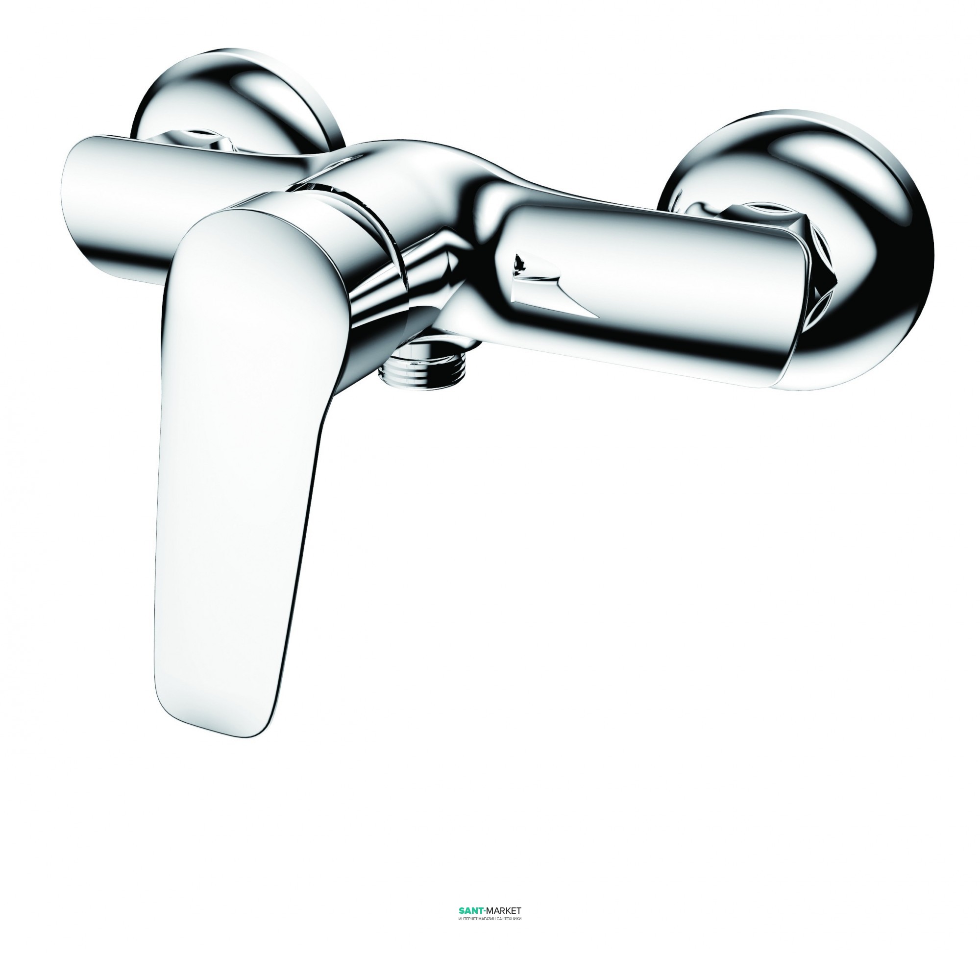 Смеситель для душа настенный однорычажный Volle Nemo хром 15143100