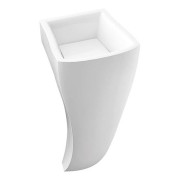 Раковина для ванної Marmorin Wave 40х40 см для підлоги литий камінь білий 475 040 020 xx x